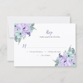 Lavanda e Mint Watercolor Peonies Lattice RSVP