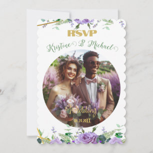 Lavanda Elegante Personalizada de Flor Selvagem
