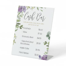 Lavanda Eucalyptus Cash Bar - Sinal de Pedestal