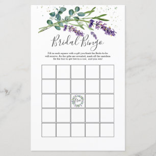 Lavanda Eucalyptus Foliage Bridal Bingo Game