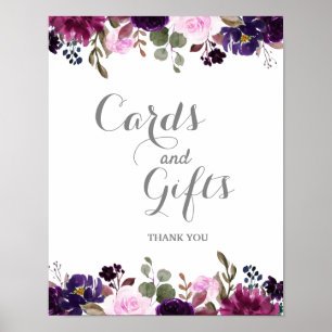 Lavanda Floral Boho Sinal poster