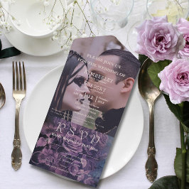 Lavanda Floral de Rosa Roxo-Gótico Escuro