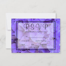 Lavanda floral roxa Elegante Hydrangeas RSVP