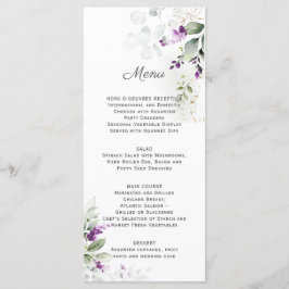 Lavanda Floral Wedding Menu