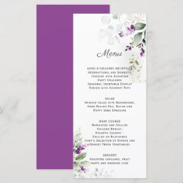 Lavanda Floral Wedding Menu