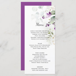 Lavanda Floral Weding Menu Roxo