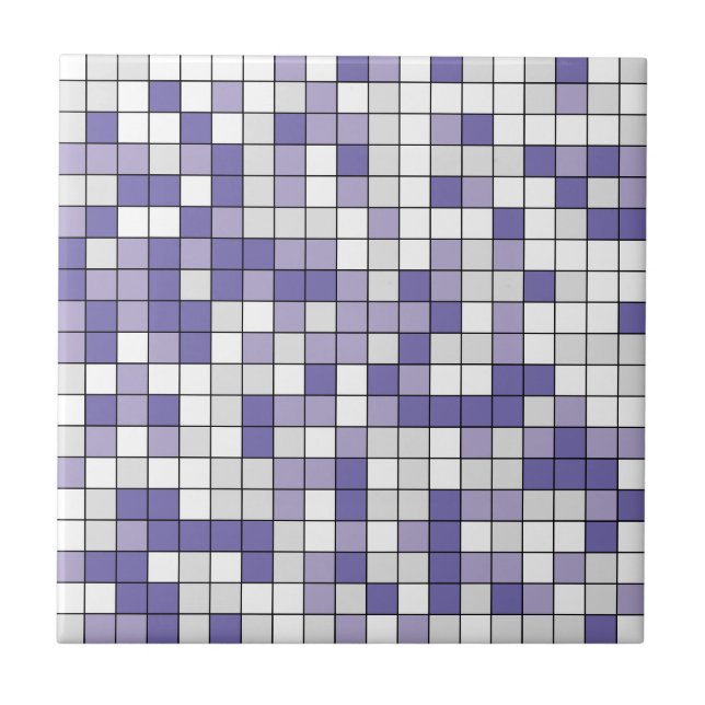 Lavanda Geométrica de Azulejo Periwinkle Modern (Frente)