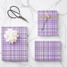 Lavanda Gingham que embrulha folhas de papel
