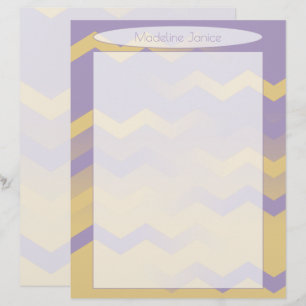 Lavanda impressora e papel de carta Dourada Chevro