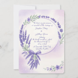 Lavanda moderna Tipografia Convite de casamento Wr