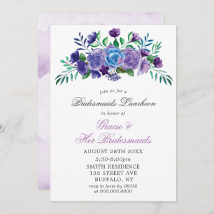 Lavanda Paint Floral Bridesmaids Convidados de Lun