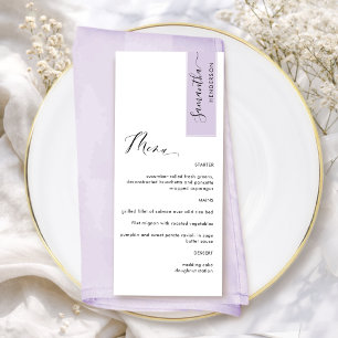 Lavanda Personalizada com Nome do Convidado Menu E