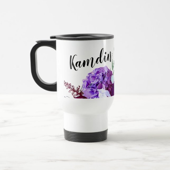 Lavanda personalizada de caneca de café de 15 onça (Esquerda)