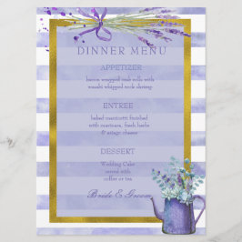 Lavanda Proveniente Menu Casamento com Flor Roxo
