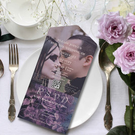 Lavanda Púrpura Escuro - Foto do Código QR Floral 