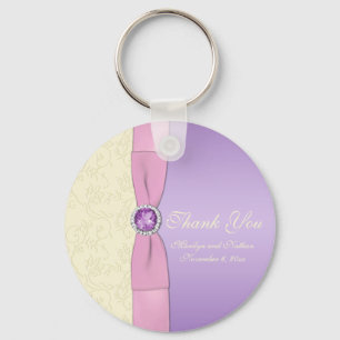 Lavanda, rosa e Chaveiro marfim
