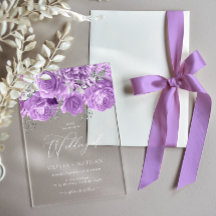 Lavanda Roxo Floral Todos os Tempos Casamento