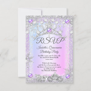 Lavanda RSVP roxa Quinceanera Carruagem de inverno