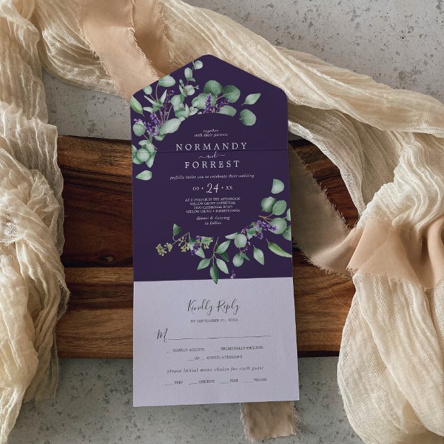 Lavanda russa e Eucalyptus | Casamento Roxo (Criador carregado)