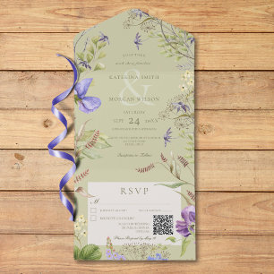 Lavanda russa Flores Selvagens Código QR
