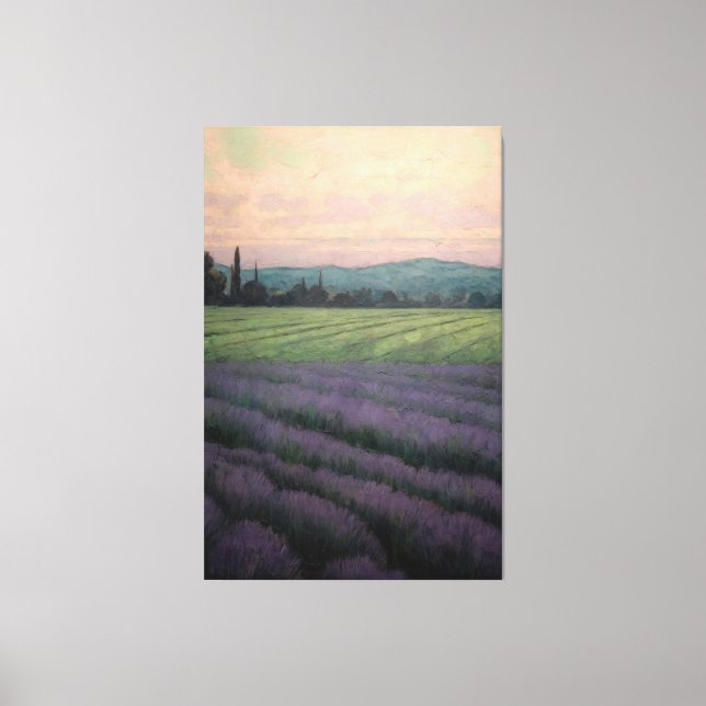 Lavanda Selvagem Vintage: Pintura a óleo na Canvas (Frente)