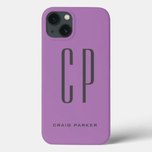 Lavanda Simples Simples Monograma Profissional Mod