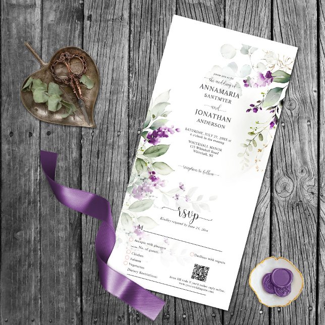Lavanda Stems Greenery Wedding (Criador carregado)