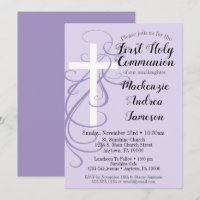 Lavanda Swirl Primeiro Convite à Comunidade Santa