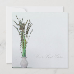 Lavanda Vase Minimiza Seu Cartão Plano De Texto