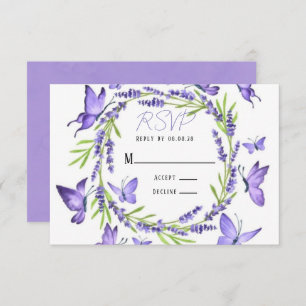 Lavanda Wisteria & Butterflies Weding RSVP