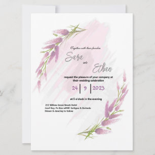 Lavander, flor silvestre de aquarela