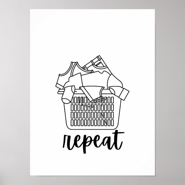 Lave posters de repetição de dobrar seco (Frente)