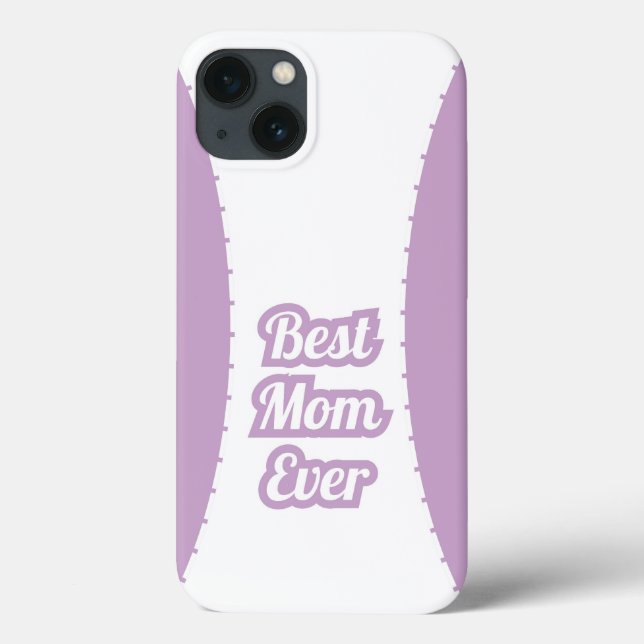 Lavender Best Mom Ever iPhone Case (Verso)