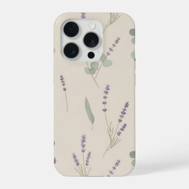 Lavender Eucalyptus Botanical Pattern Design (Verso)