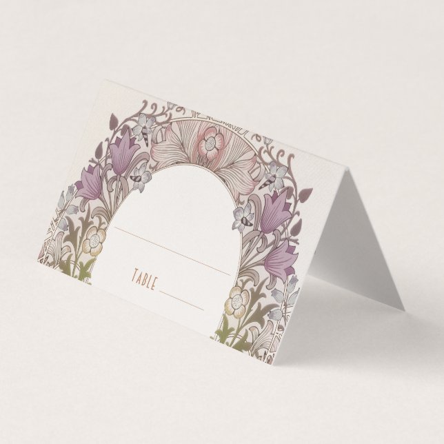 Lavender Lily Name Cards Wedding Table Vintage (Frente)
