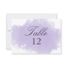 Lavender Mist | Cartão de Número da Mesa