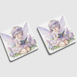 Lavender Watercolor Fairy Reading Book
