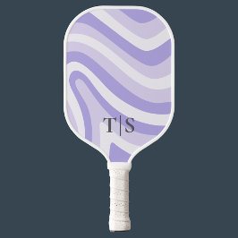 Lavender Wavy Stripe Monogram Pretty