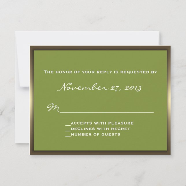 Lavish Camo Wedding RSVP (Frente)
