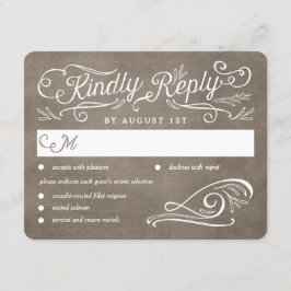Lavish Scrolls - Cartão RSVP de Casamento de Cores