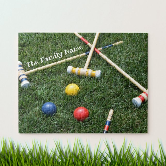 Lawn Croquet Mallets and Balls Quebra-cabeça (Criador carregado)