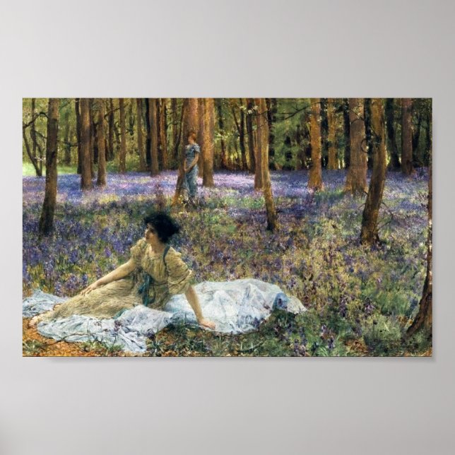 Lawrence Alma Tadema Bluebells Poster (Frente)