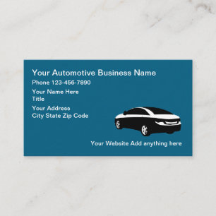 Layout Simples de Cartões de visitas Automotivos