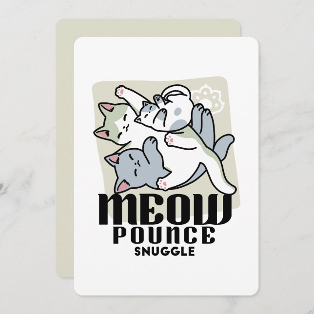 Lazer - Design de Gatos Preguiçosos (Frente/Verso)