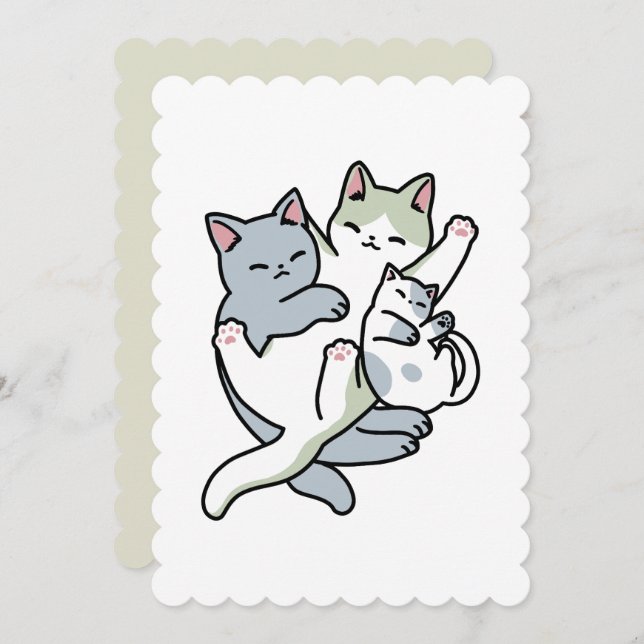 Lazer - Design de Gatos Preguiçosos (Frente/Verso)