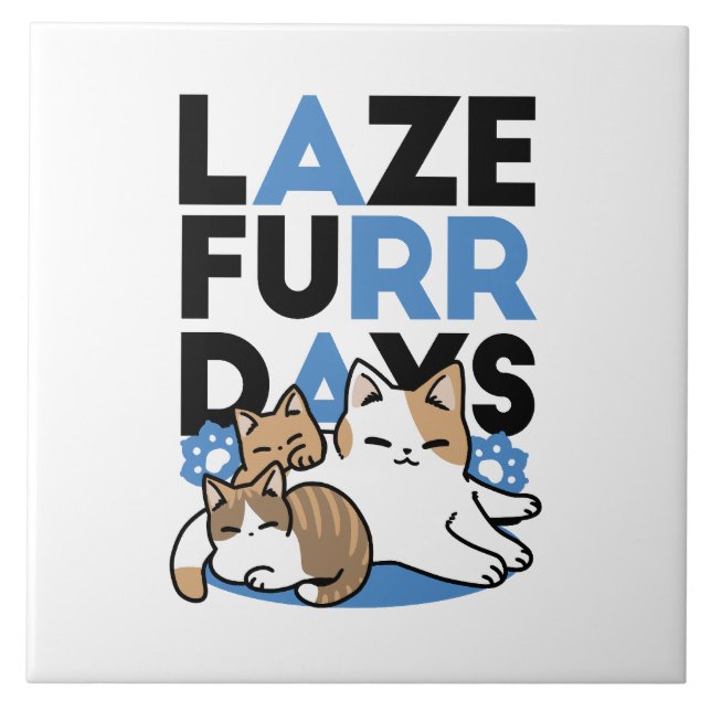 Lazer - Design de Gatos Preguiçosos (Frente)