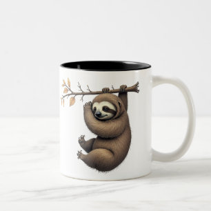 Lazy Vibs Sloth Mug - Xícara de café em forma de g