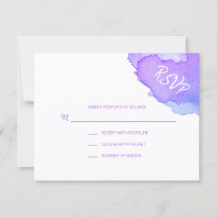 #LC roxo da inserção do azul RSVP da aguarela