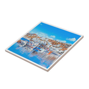 ldp MYKONOS - navios de pesca - porto - panorama