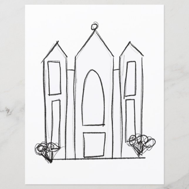 LDS Salt Lake City Temple simples mormon moderno (Frente)